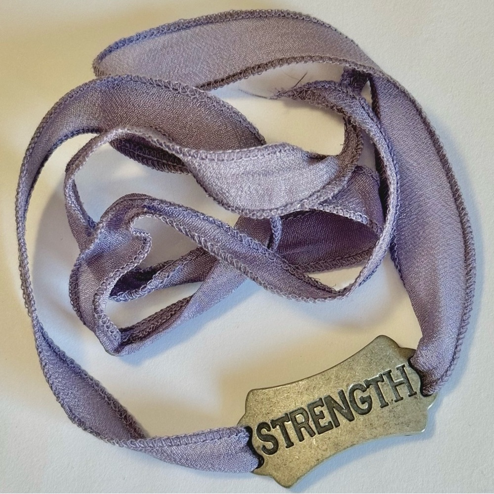 Hand Crafted Silk Dyed Ribbon Wrap Encouragement Bracelets